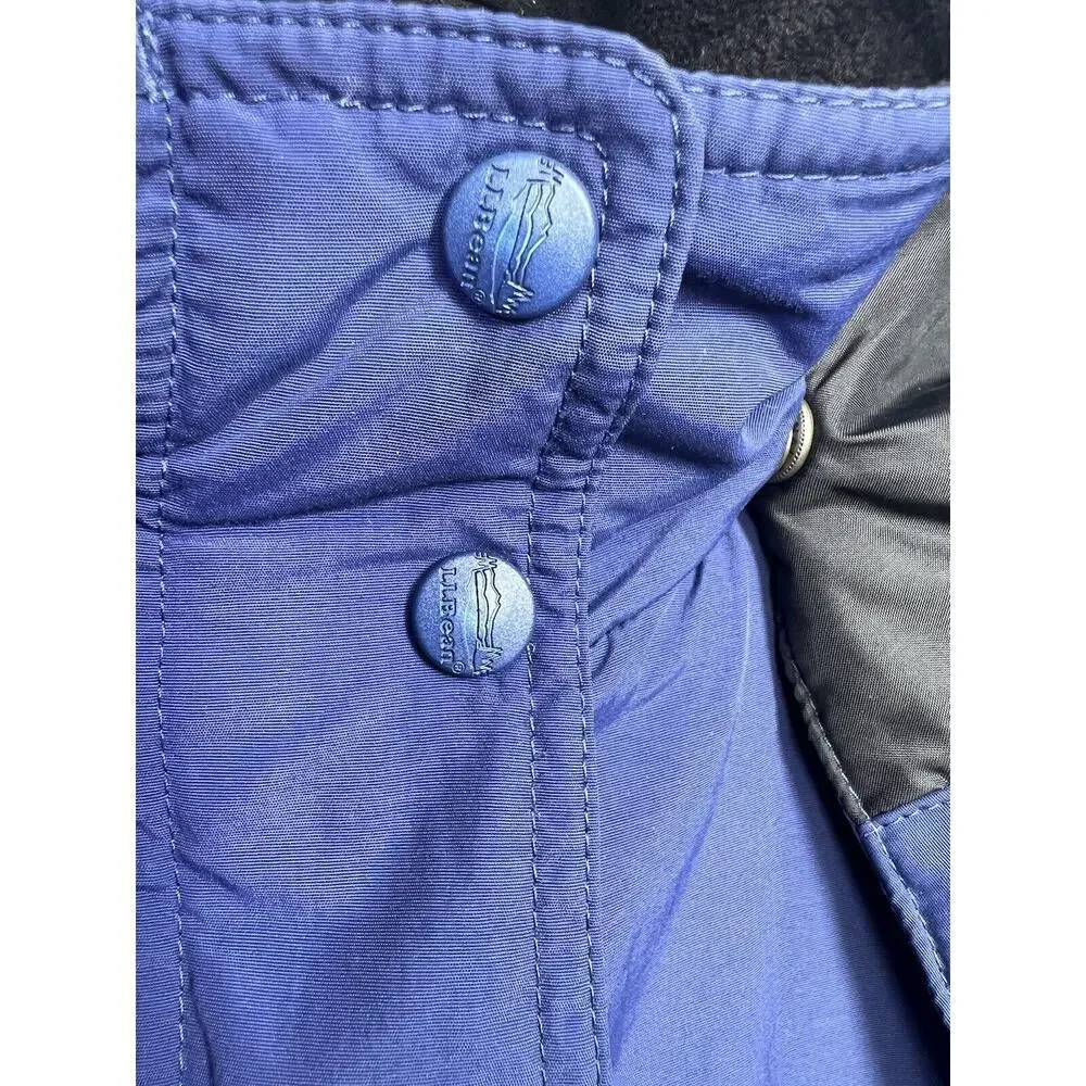 LL Bean Women’s Blue Parka Cost Jacket Hooded Thinsulate Ultra Size Med Petite